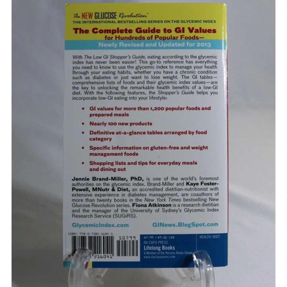 The Low GI Shopper's Guide to GI Values 2013 Brand-Miller Paperback Health Book